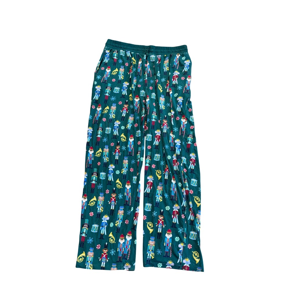 Little Sleepies Mens XL Nutcracker Bamboo Lunaluxe Pajama Pants Green Holiday
